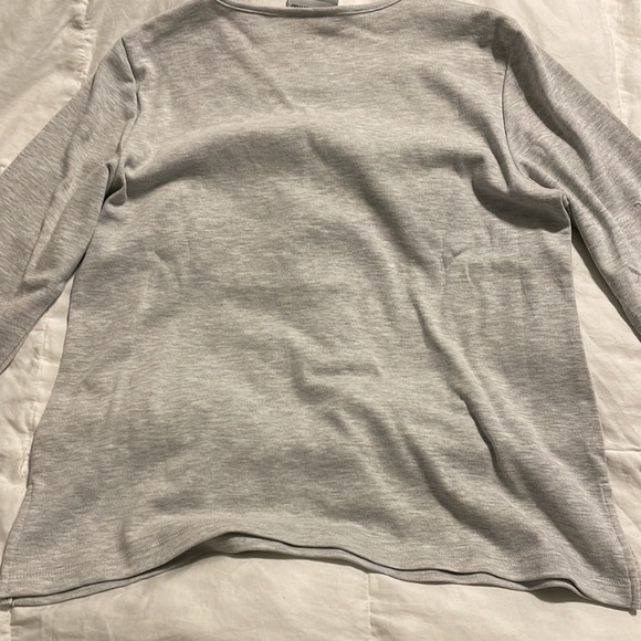 NWT - Alfred Dunner - Gray 3/4 Sleeve Floral Shirt - Petite Small - Picture 8 of 8